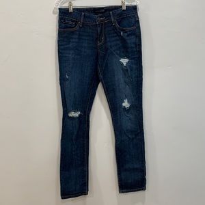 Levi’s 545 Skinny Leg Dark Wash Distressed Jeans